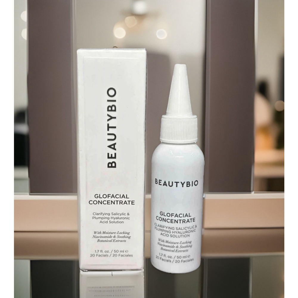 BeautyBio GloFacial Concentrate•Clarifying Salycilic Acid•Hyaluronic Acid•1.7 oz